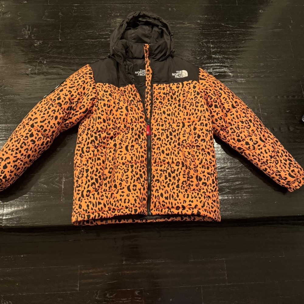 The North Face Orange and Black Animal Print Jacket
